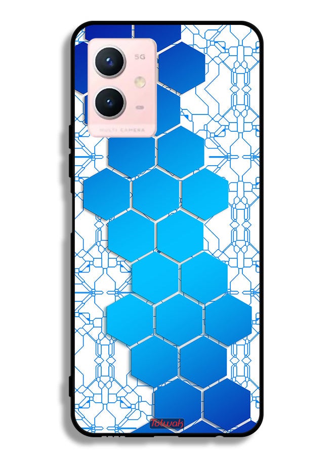 Tolwak - Vivo Y33s 5G Protective Case Cover Honeycomb Hexagon Icon Networks - Image 1
