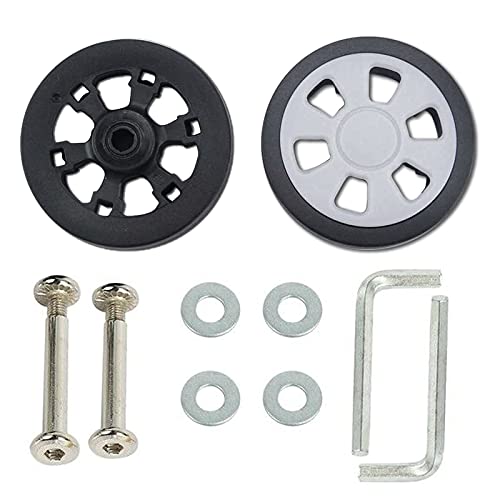 Miayaya Suitcase Wheels Replacement 360 Spinner 60mm x 12mm Kits Luggage Travel Wheel Double Accessories Universal Rubber Swivel Trolley Casters Bearings Repair Tools Set Rotating Flexible Quietness - Image 1