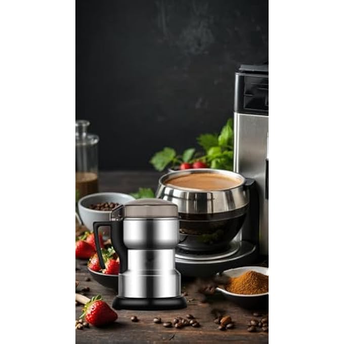 Honwor Powerful 300W 6Blade Coffee  Spice Grinder  Compact Home Kitchen Appliance For Beans Nuts Dry Grains Herbs  Durable FoodGrade Design - Image 3