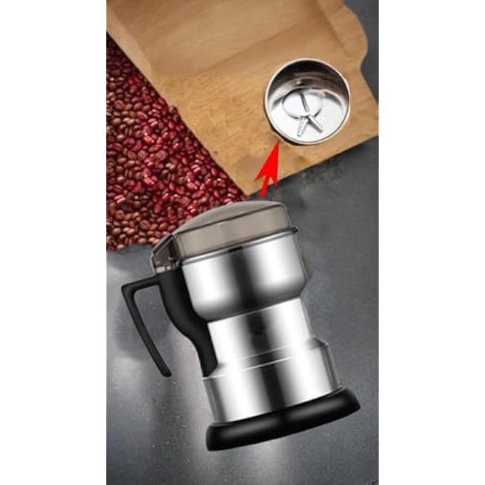 Honwor Powerful 300W 6Blade Coffee  Spice Grinder  Compact Home Kitchen Appliance For Beans Nuts Dry Grains Herbs  Durable FoodGrade Design - Image 4