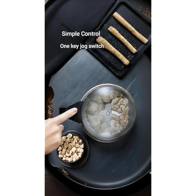 Honwor Powerful 300W 6Blade Coffee  Spice Grinder  Compact Home Kitchen Appliance For Beans Nuts Dry Grains Herbs  Durable FoodGrade Design - Image 5