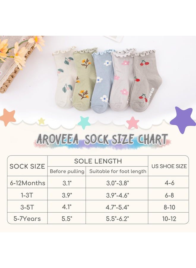 Aroveea Baby Toddle Socks Grip Non Slip Kids Boys Girls Cotton Socks 12 Pack Ankle Cute Newborn Socks 1-3T - Image 5