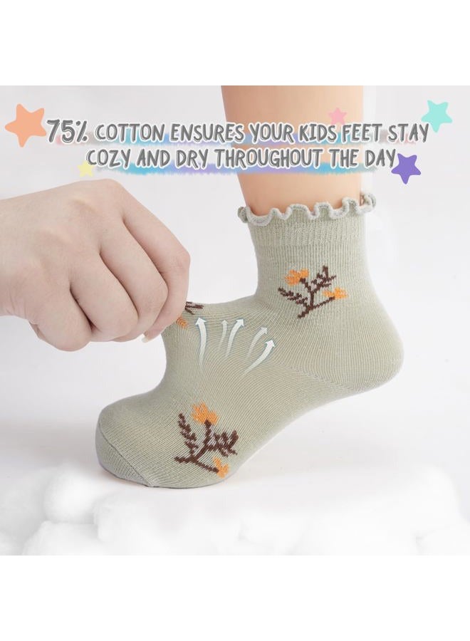 Aroveea Baby Toddle Socks Grip Non Slip Kids Boys Girls Cotton Socks 12 Pack Ankle Cute Newborn Socks 1-3T - Image 2