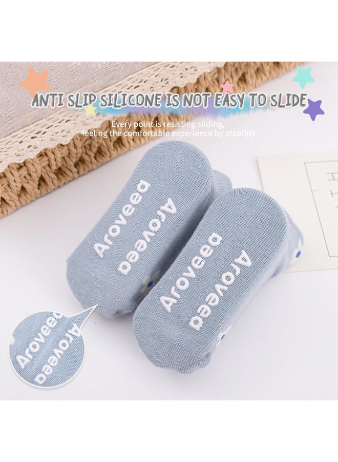 Aroveea Baby Toddle Socks Grip Non Slip Kids Boys Girls Cotton Socks 12 Pack Ankle Cute Newborn Socks 1-3T - Image 4