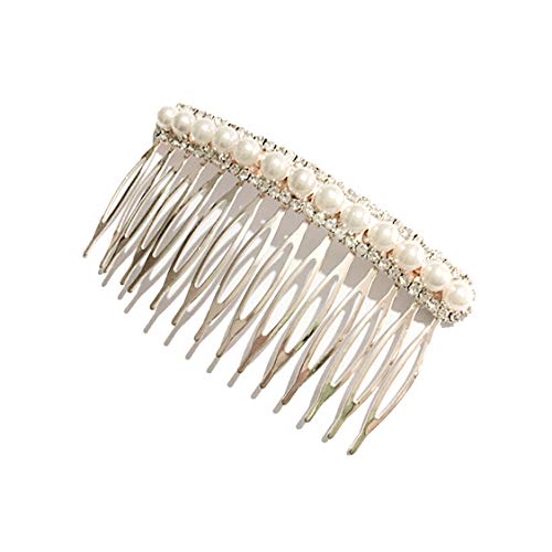 The most popular fashion Bridal hair accessories rhinestone pearl alloy hair comb wedding hairpin 07