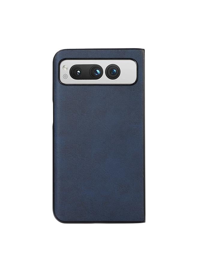 اس-توب جراب هاتف Google Pixel Fold القابل للطي، جراب هاتف مقاوم للصدمات من جلد العجل بلونين - Image 2