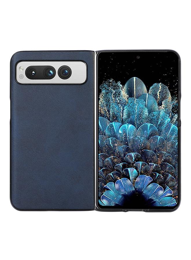 اس-توب جراب هاتف Google Pixel Fold القابل للطي، جراب هاتف مقاوم للصدمات من جلد العجل بلونين - Image 1
