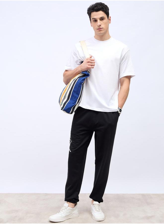 Styli - Slogan Print Oversized Jogger with Slip Pocket - Image 1