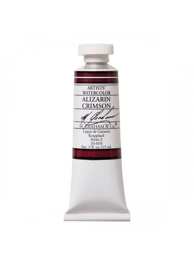 M. Graham & Co. 33-010 M. Graham 1/2-Ounce Tube Watercolor Paint, Alizarin Crimson