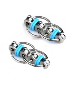 Goolsky 2PC Bike Chain Fidget Toys Set  Key Flippy Chain for ADHD, ADD, Autism, Anxiety Relief for Adults and Teens  - Image 1