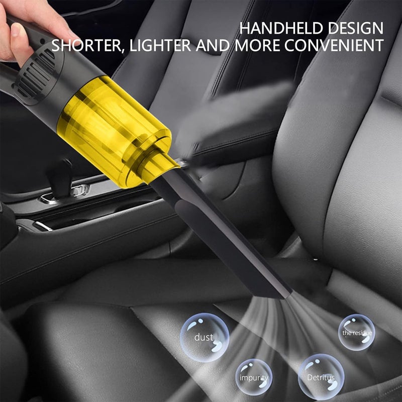 FAB Innovations Portable Handheld Car Vacuum Cleaner White USB Powered Cordless Use Vacuum Cleaner for Car Cleaning High Power and Strong Suction with LongLasting Battery - Image 3