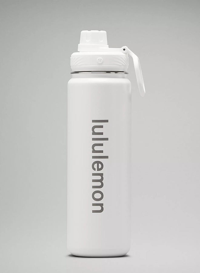 Lululemon 24oz Stainless Steel Back to Life Sport Water Bottle with Push-Pull Lid and Straw, BPA-Free - Image 1