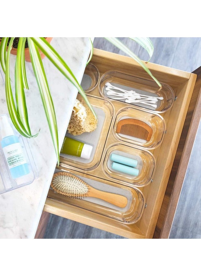 Madesmart madesmart Clear Soft Grip 14x4 Bin Organizer, 14.25" x 3.69", Lt. Grey  - Image 2