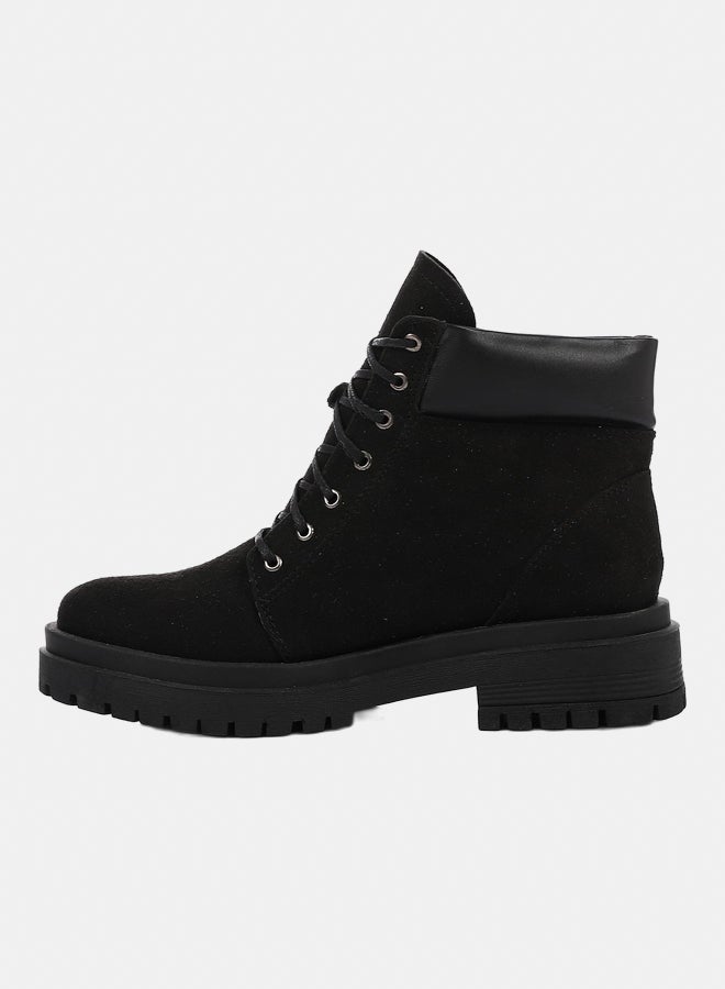XO Style Leather Ankle Boot - Black - Image 4