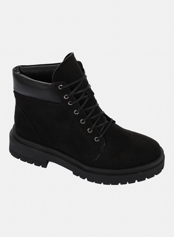 XO Style Leather Ankle Boot - Black - Image 1