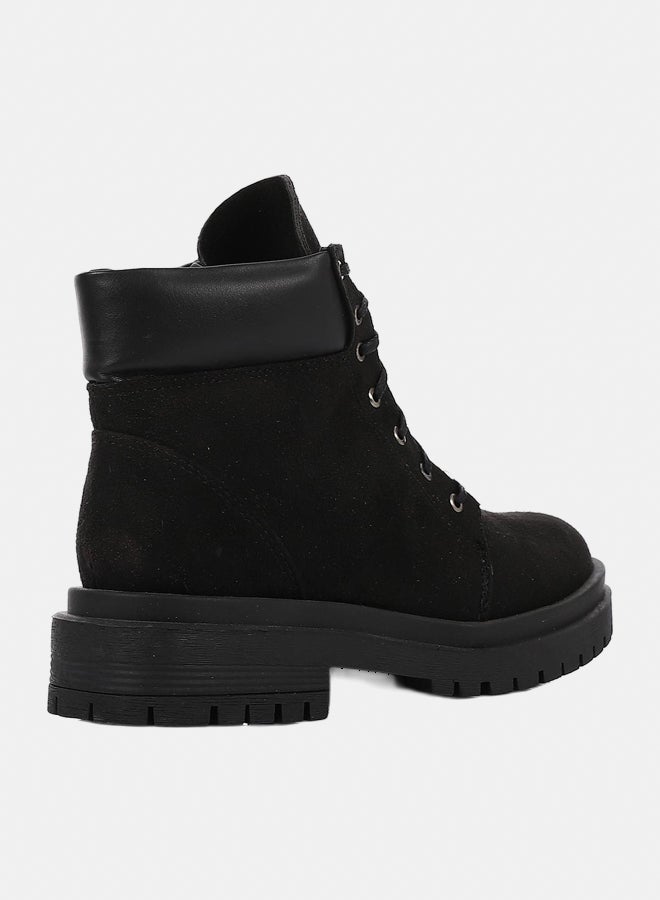 XO Style Leather Ankle Boot - Black - Image 3