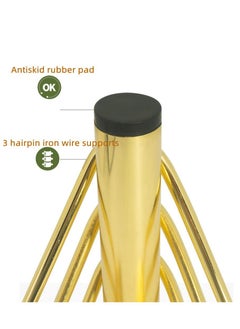 Excefore Furniture Legs Setm,6 inch Gold  Metal Cabinet Legs,with Rubber Floor Protectors, for Sofa, Legs for Dresser, TV Stand, End Table etc (4PCS）  - Image 4