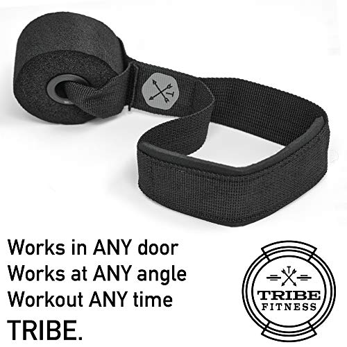 TRIBE Resistance Bands Accessories Equipment System for Home Gym, Exercise, Workout, Tube Bands & Cable Machines. Premium Ankle Straps, Door Anchor & Cushioned Handles. Heavy Duty Handle & Attachments - Image 2