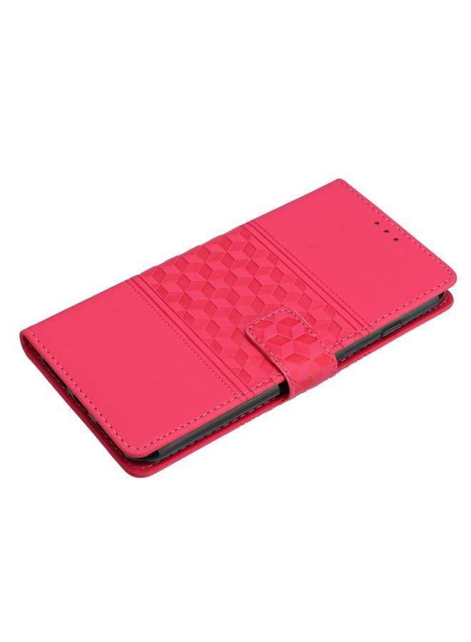 S-TOP Case For Motorola Moto G22 Diamond Embossed Skin Feel Leather Phone Case with Lanyard - Image 4