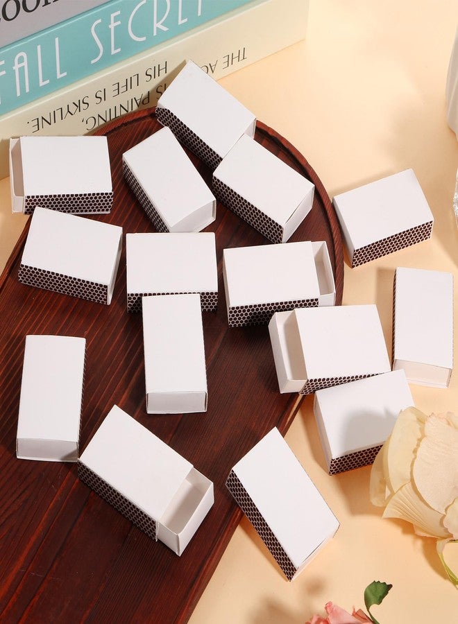 DANHMAO 100 Pack Blank Matches Containers,DIY Match Holder with Double-Sided Striker,Blank Match Storage Boxes for Wedding Baby Shower Tea Party Guests,Matches Box for Decorative(No Matches - Image 3