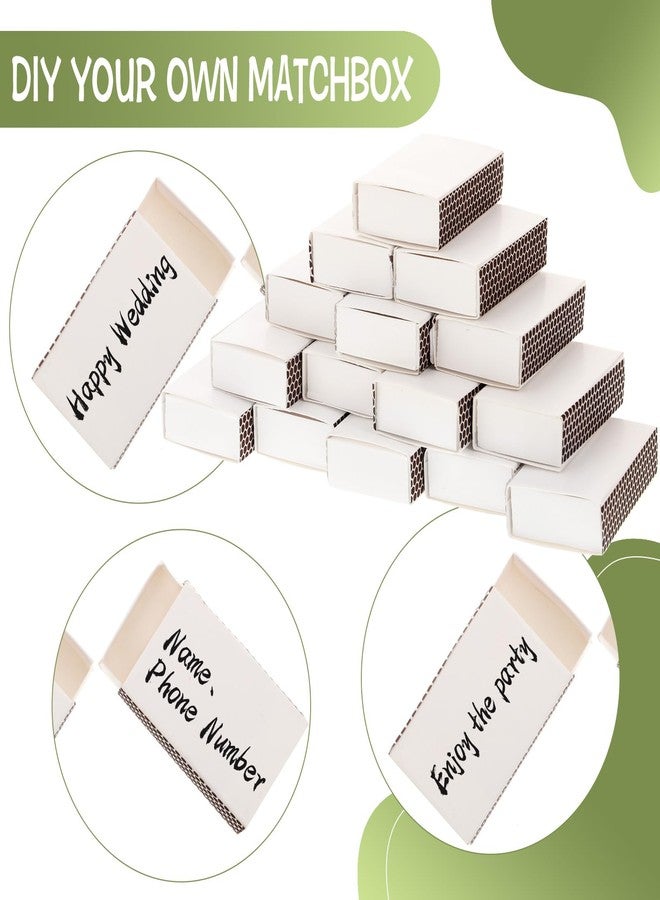 DANHMAO 100 Pack Blank Matches Containers,DIY Match Holder with Double-Sided Striker,Blank Match Storage Boxes for Wedding Baby Shower Tea Party Guests,Matches Box for Decorative(No Matches - Image 4