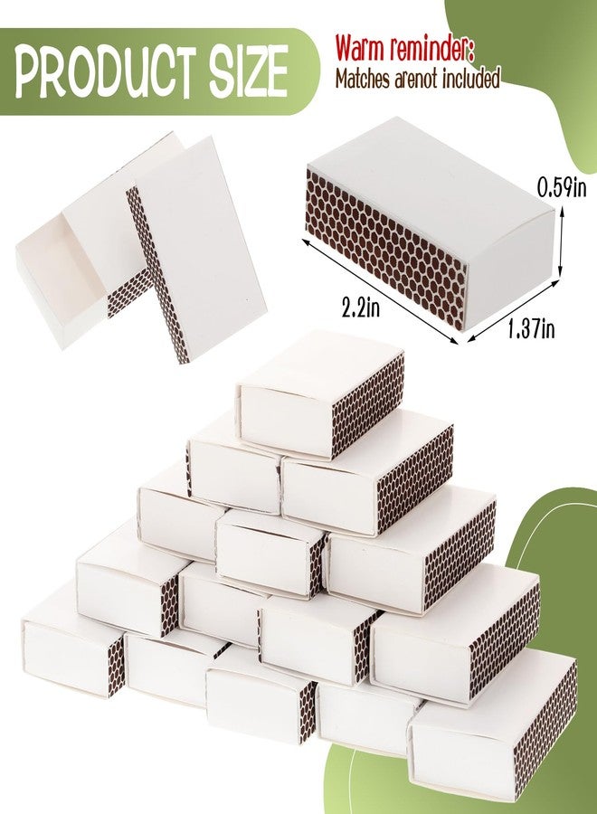 DANHMAO 100 Pack Blank Matches Containers,DIY Match Holder with Double-Sided Striker,Blank Match Storage Boxes for Wedding Baby Shower Tea Party Guests,Matches Box for Decorative(No Matches - Image 2