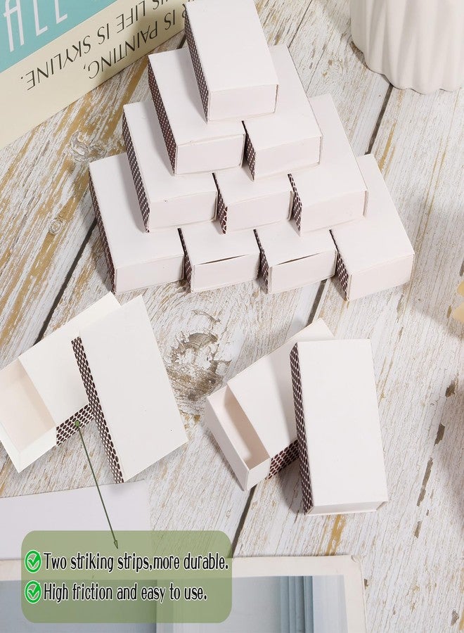 DANHMAO 100 Pack Blank Matches Containers,DIY Match Holder with Double-Sided Striker,Blank Match Storage Boxes for Wedding Baby Shower Tea Party Guests,Matches Box for Decorative(No Matches - Image 5