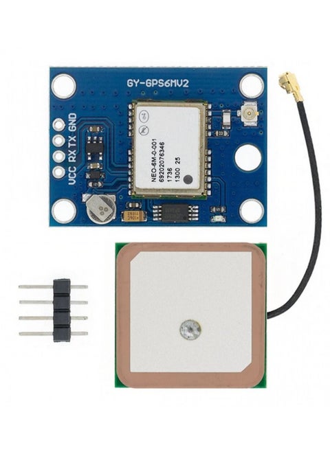 GPS Module Board With Antenna For Arduino Blue/Silver