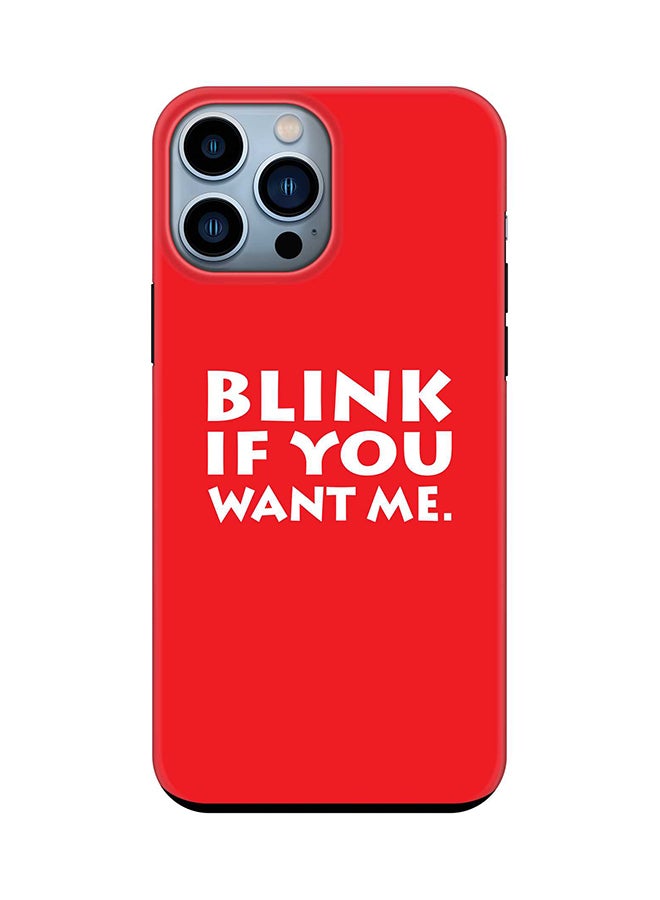 Stylizedd Tough Pro Case for iPhone 15 Pro Max Dual Layer Hybrid PC TPU Customized Mobile Cover Matte Finish Phone Case - Blink if you want me - Image 1