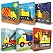 Klevly 6 PK Construction Wooden Toddler Puzzles Ages 24 Wooden Puzzles for Toddlers 13 Montessori Toys for 2 Year Old Learning for 2 Year Olds - Image 2