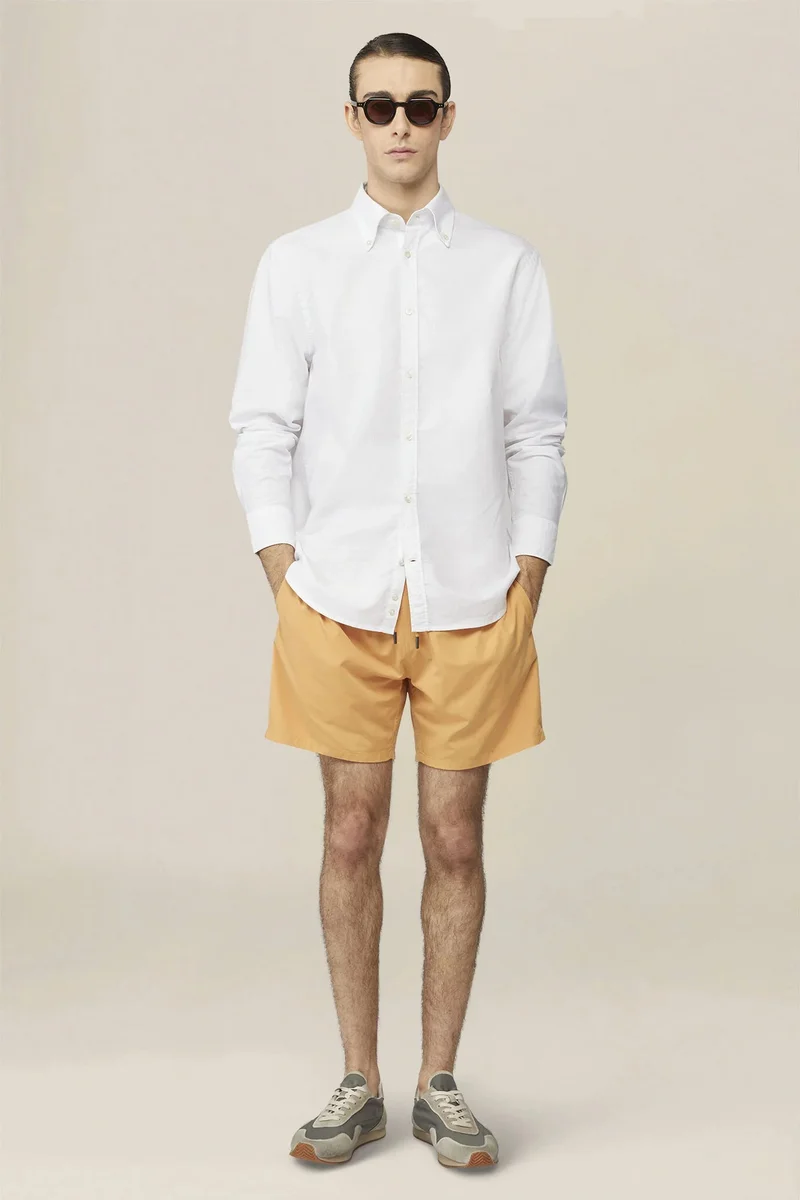 Men's plain swim shorts - Peach