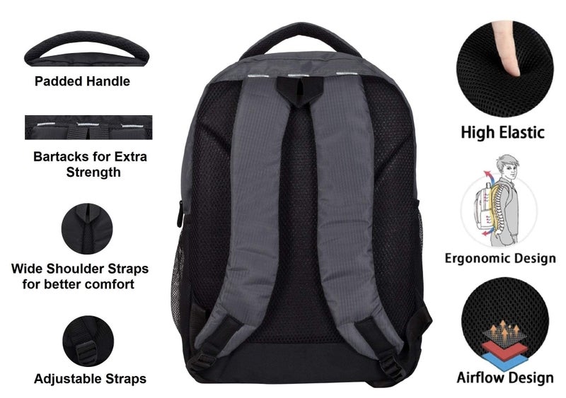 ADISA Light Weight Laptop Backpack 32 Ltrs (BP005-GRE_Grey) - Image 5