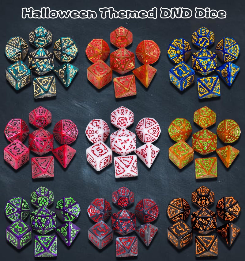 CiaraQ DND Dice Sets - 26 X 7 Polyhedral Dice (182pcs) with a Large Drawstring Bag for Dungeons and Dragons, Role Playing Table Game. Multiple Colors, Christmas/Halloween/Easter/Holiday Themed Dice - Image 5