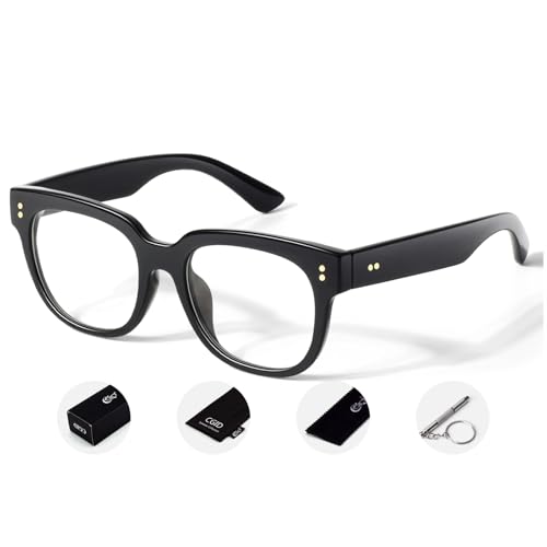 CGID Oversized Clear Lens Fake Glasses Women Men,100% UV400 Protection,Thick Big Square Frame Fashion Eyeglasses - Image 1
