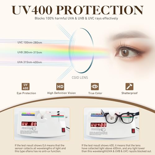 CGID Oversized Clear Lens Fake Glasses Women Men,100% UV400 Protection,Thick Big Square Frame Fashion Eyeglasses - Image 5