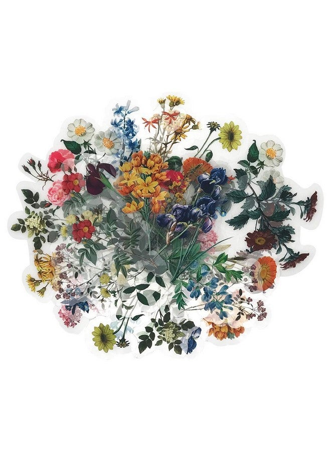 هاسذيب ملصقات نباتات زهور الربيع المقاومة للماء من HASTHIP ® للأطفال والكبار (متعددة الألوان) - 46 قطعة - Image 1