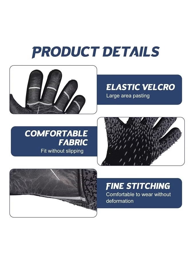 قفازات حارس مرمى كرة القدم بتصميم محبوك غير خانق، قفازات تدريب حارس مرمى كرة القدم ذات قبضة قوية ومضادة للانزلاق وجيدة التهوية للشباب والكبار - Image 3