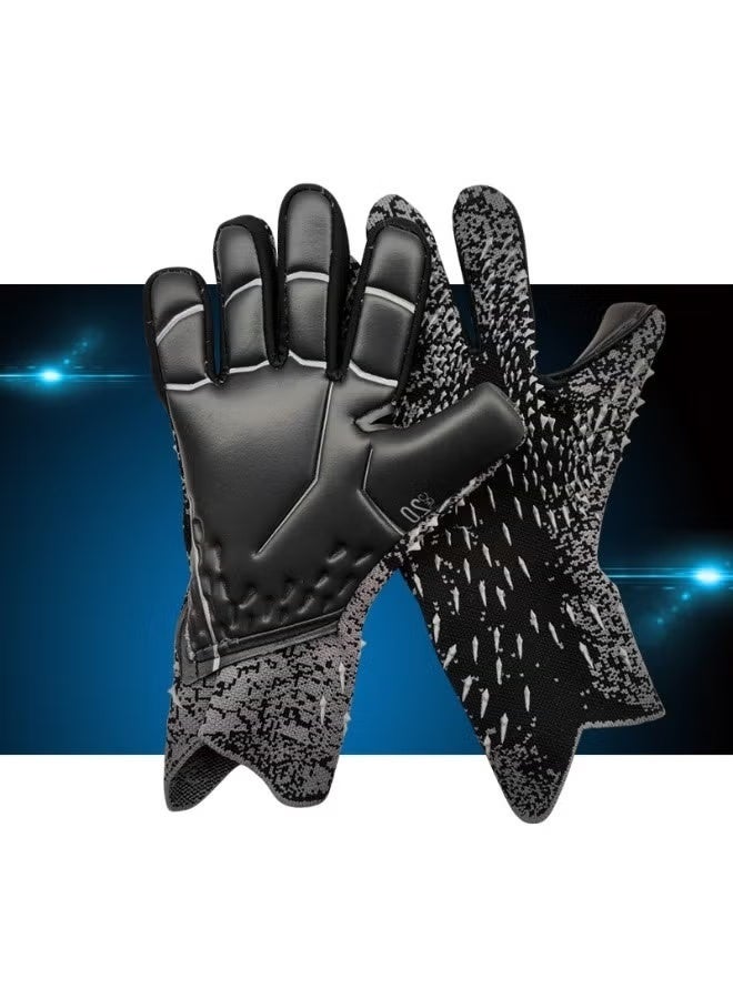 قفازات حارس مرمى كرة القدم بتصميم محبوك غير خانق، قفازات تدريب حارس مرمى كرة القدم ذات قبضة قوية ومضادة للانزلاق وجيدة التهوية للشباب والكبار - Image 4