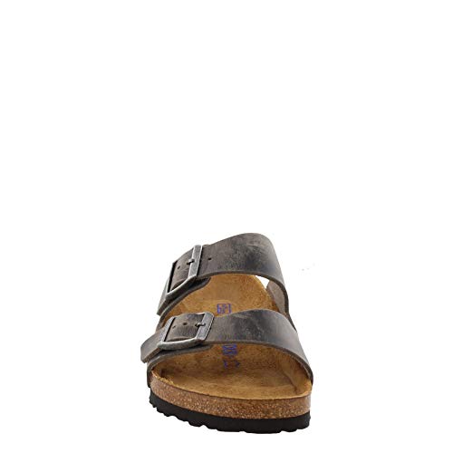 Birkenstock Unisex Arizona Soft Footbed Sandal, Iron Oiled Leather, 37 M EU/6-6.5 B(M) US Women - Image 3