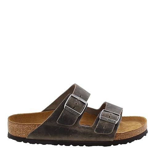 Birkenstock Unisex Arizona Soft Footbed Sandal, Iron Oiled Leather, 37 M EU/6-6.5 B(M) US Women - Image 2