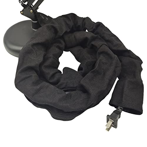 EIFHYT Fabric Cord Cover & Chandelier Chain Cover 1 Pack 6Feet Length for Chandelier Lighting Wires Natural Burlap Easy to Install. (Black) - Image 5