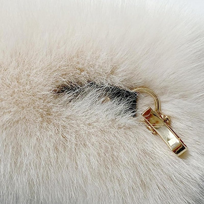 Pink Faux Fur Scarf Winter Neck Wrap For Women Men Soft Animal Print Fashion Accessory - Image 4