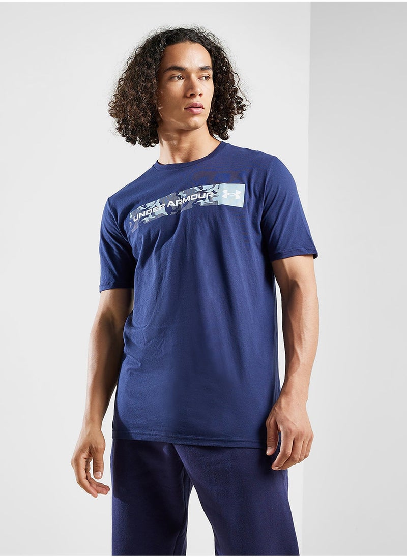 UNDER ARMOUR Camo Chest Stripe Short Sleeve T-Shirt  - Image 1