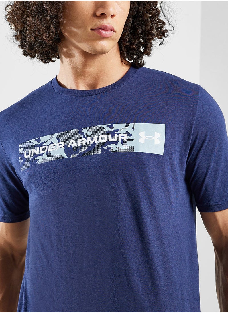 UNDER ARMOUR Camo Chest Stripe Short Sleeve T-Shirt  - Image 3