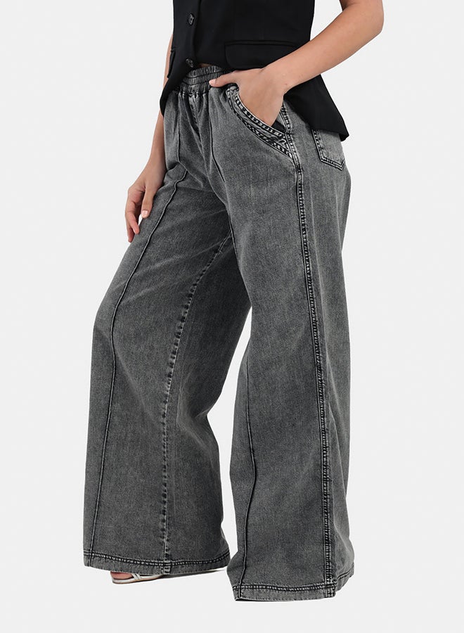 Carina Relaxed-Fit Denim Pants - Image 2