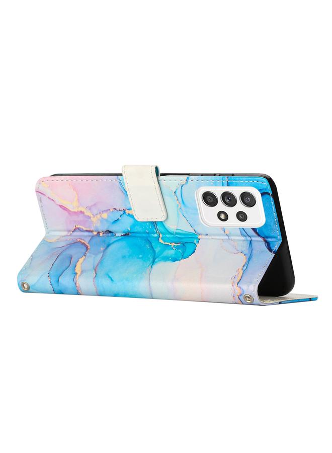 اس-توب جراب هاتف Samsung Galaxy A23 Crossbody مصنوع من الجلد بنمط رخامي مطلي - Image 3