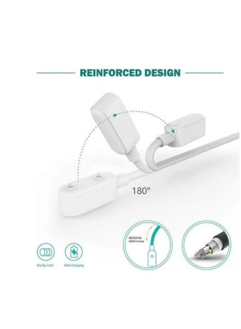 S-Color USB Magnetic Charger Cable For Huawei Watch Fit White - Image 4