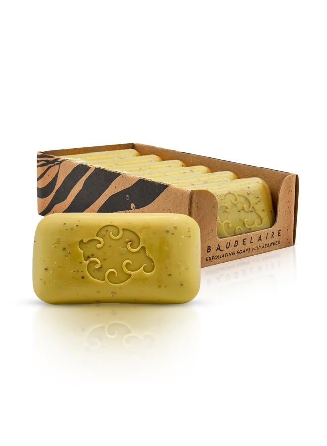 Baudelaire EOSVAP Baudelaire Exfoliating Soap, Sea Loofa Bath Soap & Body Soap, Natural Soap, Triple Milled with 100% Natural Fragrance, 2% Seaweed and Sustainable Palm Oil - 5 oz (COMES IN 6 PIECE BOX!) - Image 1