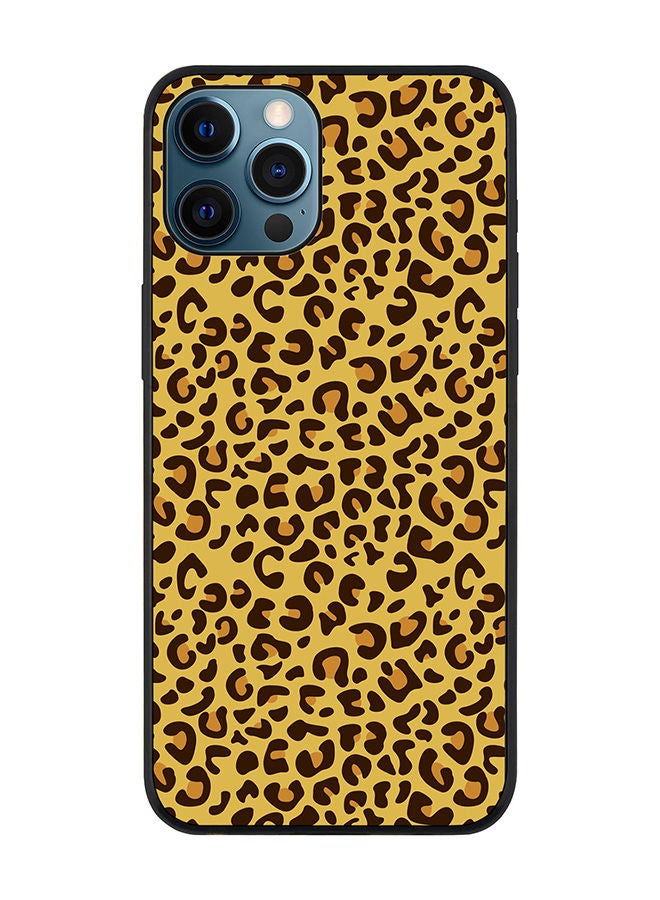 Stylizedd Rugged Black edge case for Apple iPhone 12 Pro Max Slim fit Soft Case Flexible Rubber Edges Anti Drop TPU Gel Thin Cover - Leopard Skin Print - Image 1
