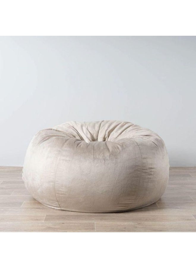 بوف بحشوة إسفنجية مخملية – مريح وأنيق لون بيج